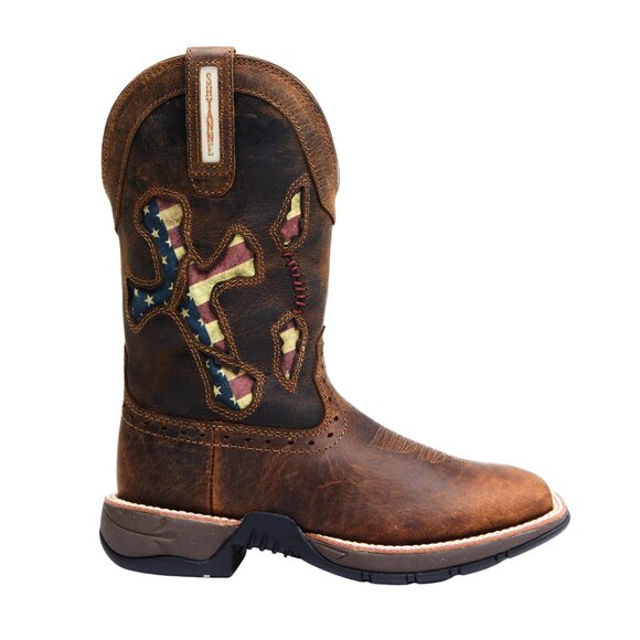 Rank 45 Women's Lite Flag Western Performance Boots - Broad Square Toe Size 6.5 - Picture 1 of 13